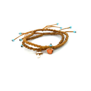 Pansy & Palm Tree Bracelet
